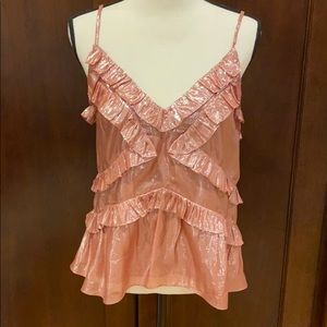 Rebecca Taylor Sparkle Ruffle Cami Size Med